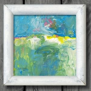 Framed Abstract Painting, by Kathy Morton Stanion - Serenity Abstraction 3